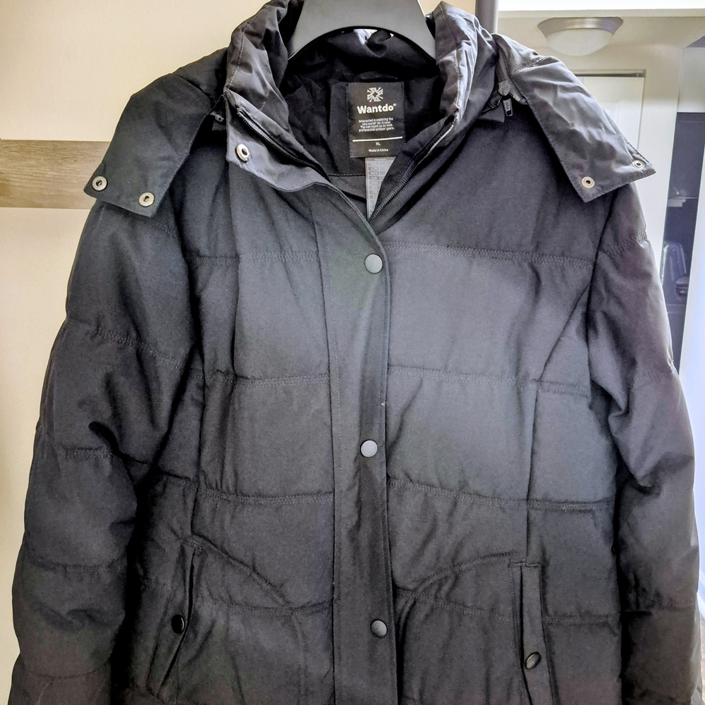 Wantdo Women's Elegant Black Puffer Coat